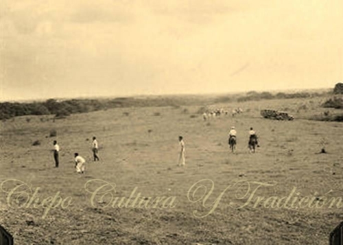 Carreras de caballo desde la Loma Grande, foto 1947